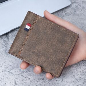 Nouveau portefeuille en cuir PU givré pour hommes