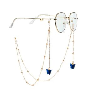 Chaîne de lunettes papillon en perles